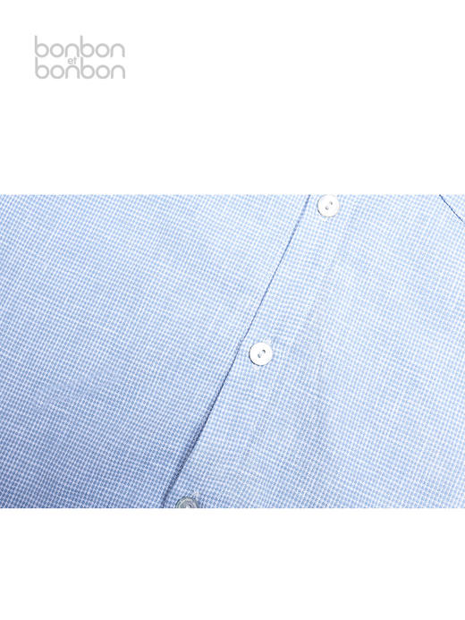 圆领细格纹男童衬衫 商品图4
