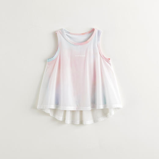 【凉感防晒】马克珍妮2024夏装女童轻薄双层假两件运动背心240331 商品图4