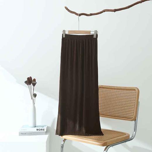 顺丰包邮洛诗琳40840美拉德色系后开叉醋酸直筒半身裙10300 商品图4