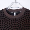 T2591夏季高级感新款韩版撞色立体提花圆领长袖T恤小众设计显瘦上衣 商品缩略图2