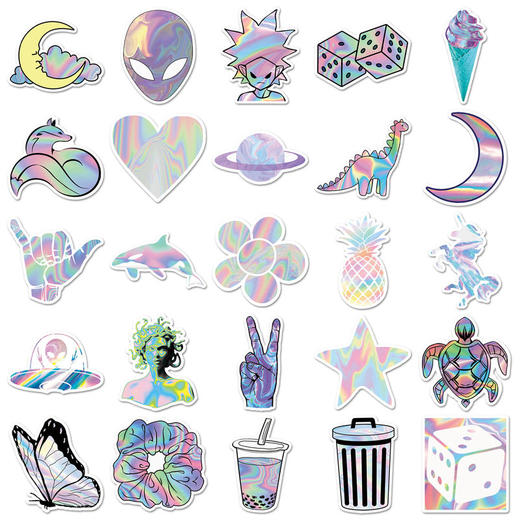 贴纸涂鸦贴纸滑板车张电脑潮流行李箱平板镭射装饰 50卡通创意 商品图2