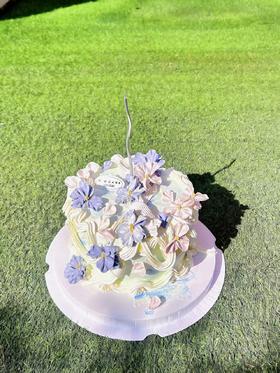 热销“花影绮梦”韩式黄油抹面，银色弯曲蜡烛， 提前8小时预定