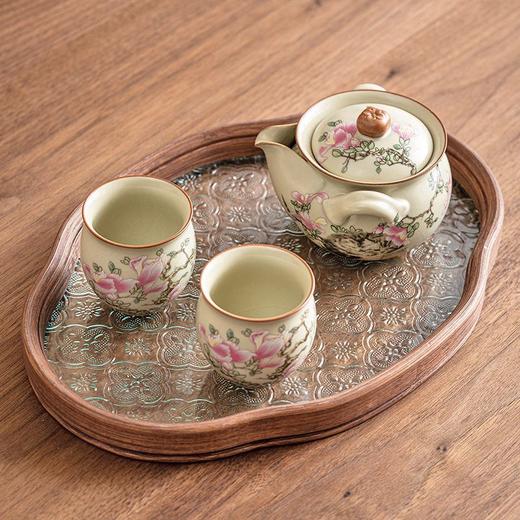 旅行露营陶瓷功夫壶茶具套装一壶泡茶抓户外便携式萌猫汝窑手二杯 商品图3