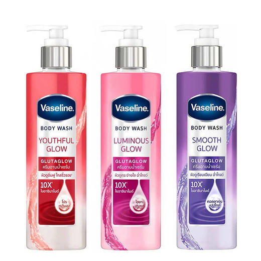 【保税仓】凡士林焕亮款柔嫩款紧致款保湿沐浴露粉色、紫色、红色425ml 商品图0