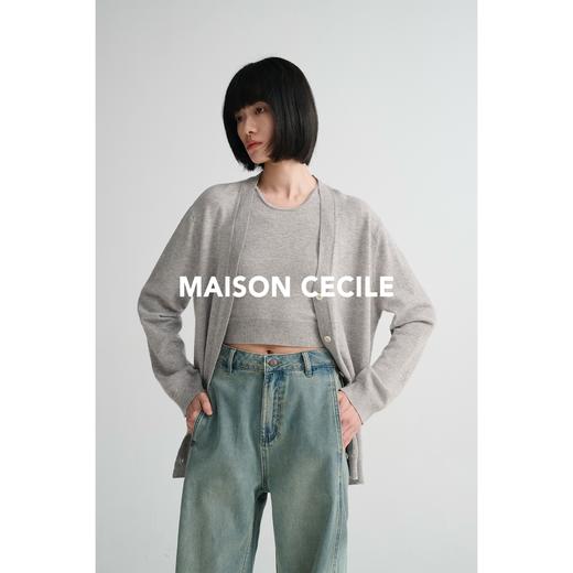 MAISON CECILE 四色/软糯亲肤羊绒羊毛慵懒感针织大开衫 商品图2