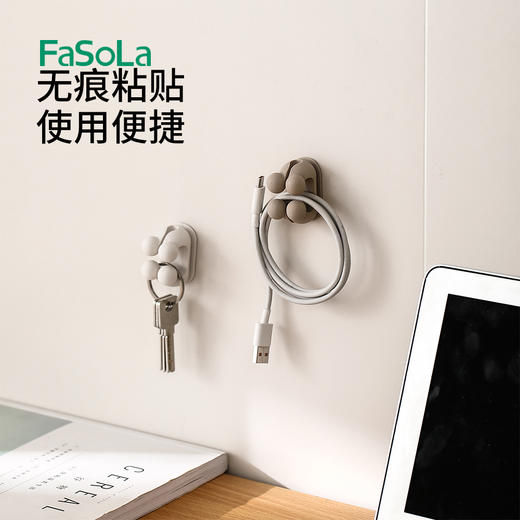 FaSoLa多用途免钉硅胶无痕挂钩多功能自粘钩墙壁厨房挂钩办公室通用挂钩 商品图5