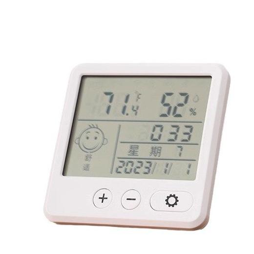 温度闹钟迷你时钟婴儿家用温度表壁挂式精准数显电子温湿度计室内 商品图4