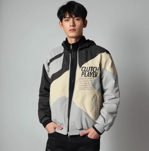 安踏外套男2025春新款梭织连帽开衫夹克运动休闲上衣152511602N 商品图0