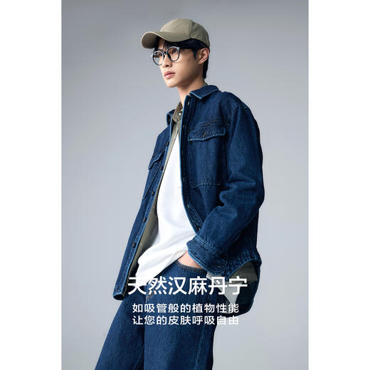 棉仓352804015-重磅棉麻水洗工装衬衫 商品图1