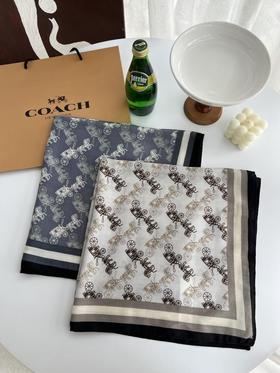 二店7y 高级感配饰，25年新款，马车家棉麻小方巾