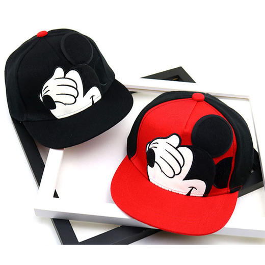 【可爱卡通设计，平沿嘻哈帽】3-8岁韩版儿童棒球帽 春秋新款 可爱卡通平沿嘻哈帽 幼儿园表演帽子-QQ 商品图1