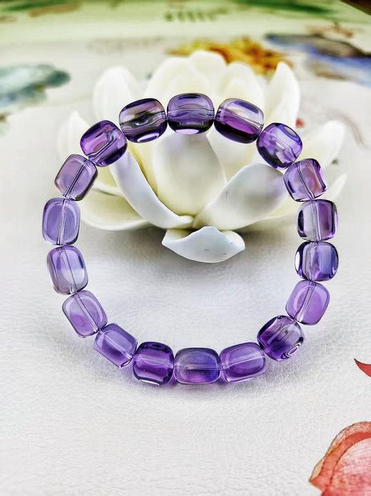 天然紫水晶单圈手串 商品图0