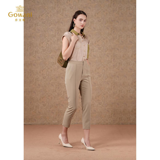 乔万尼修身哈伦裤时尚百搭烟管裤子ET3F706 商品图1