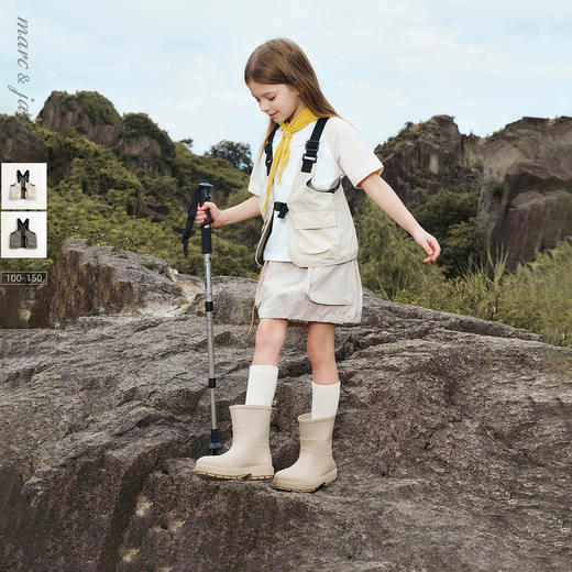 马克珍妮男童城市户外机能风工装马甲儿童上衣2024春装新款240252 商品图0