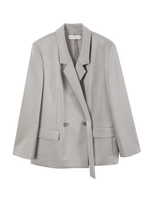 玳莎设计感飘带廓形西装女2025年春季新款气质高级感微垫肩外套  FA37302 商品图4