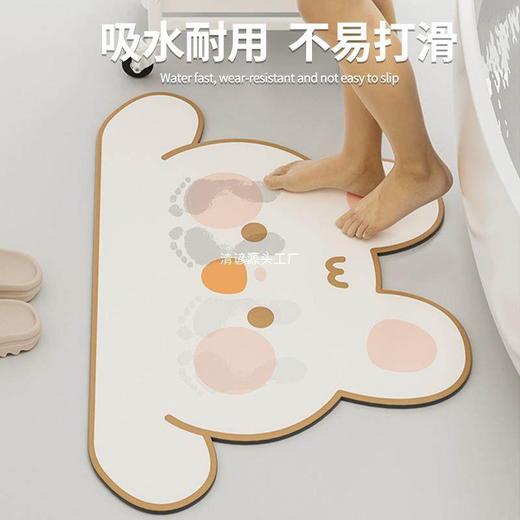 脚垫门口家用卫生间洗手间进门垫防滑吸水硅藻厕所垫子浴室泥地垫 商品图1