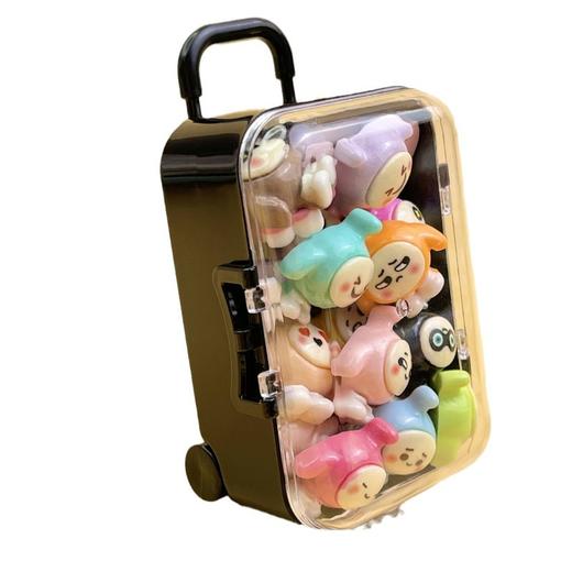 效果夜光行李箱公仔卡通批发拉杆仔红蛋树脂20萌粒网个加玩具材料 商品图4