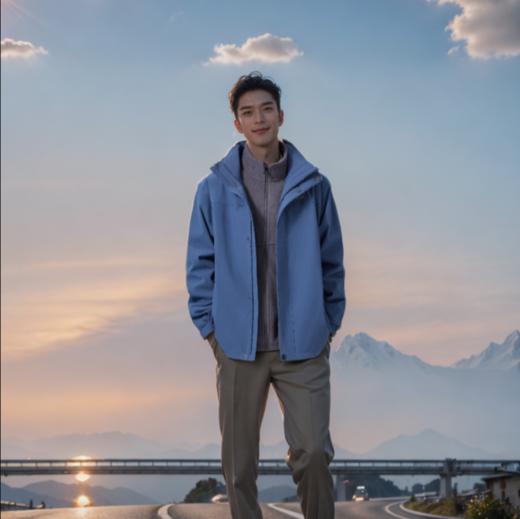 佐丹奴男装防风防雨三合一外套01073608 商品图0