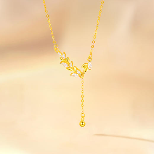 周六福S925银穗穗平安项链 商品图3