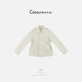 COCO ZONE 100棉高级感工装风百搭收腰翻领外套ACD1A0307