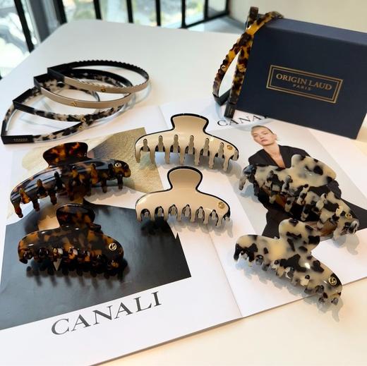 出口法国订单 日常通勤法式美学醋酸头饰 进口醋酸板材 轻松戴出高颅顶 商品图0