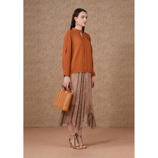 【两色可选】乔万尼衬衫新款女长袖洋气复古法式时髦衬衣ET3C636 商品图6