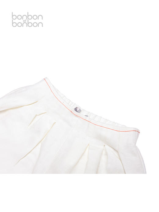 白色棉麻阔腿裤 商品图2