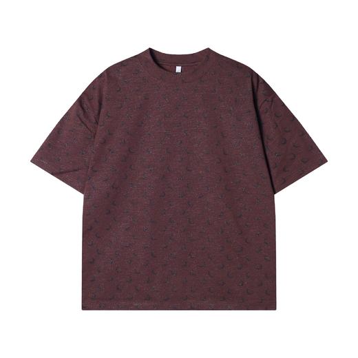 T2634夏季新款高级感美式细满天星月亮印花圆领短袖T恤潮流简约上衣 商品图1