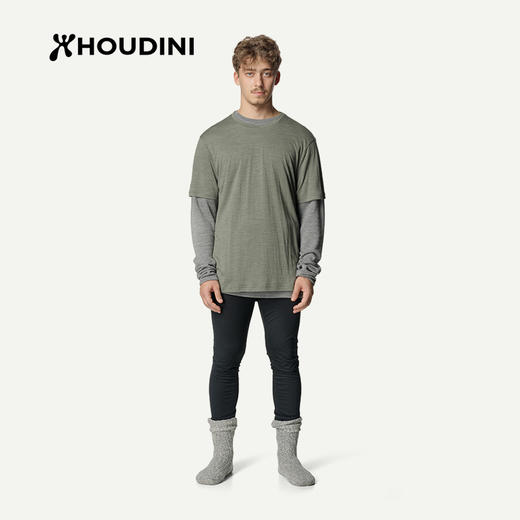 HOUDINI胡丁尼 Activist Tee 积极 男款美利奴羊毛短袖T恤237874 商品图6