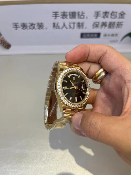 （黑冰糖圈口手工镶嵌钻石）NOOB Factory新力作V2升级版 劳力士Rolex星期日志型40mm 搭载原版3255自动机械机芯228239系列腕表，40毫米直径，研发耗时16个月！原版1比1开模 商品图10