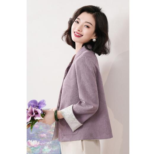 西子/【花涧月】苎麻莱赛尔天丝棉国风水袖双面双穿外套/WTBH964 商品图4