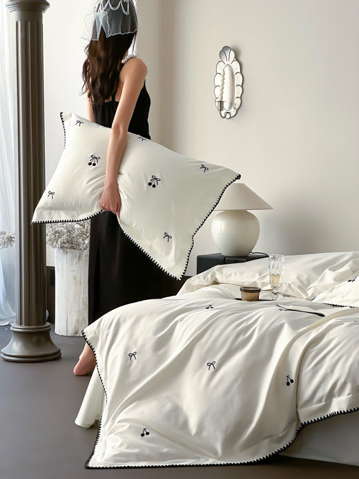 【高端全棉】2025新款100支澳棉四件套双股CR工艺  精致满绣+贝壳边 精致度满满 四季可用卧室床品 商品图10