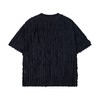 T2642夏季高级感新款美式简约条纹花边褶皱圆领短袖T恤百搭宽松上衣 商品缩略图5
