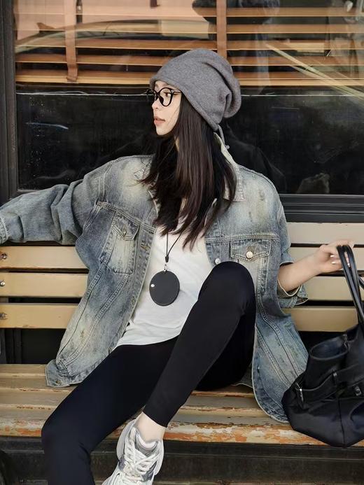 美洋同款高光继承者磨毛做旧牛仔外套 商品图10