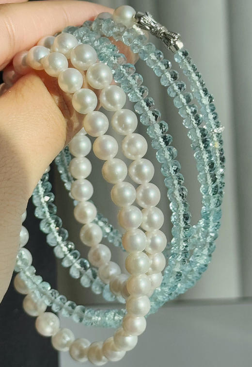 【上善若水】珍珠托帕石项链 商品图8