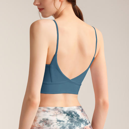 春夏新款【细肩带美背吊带文胸】跑步健身聚拢运动内衣女 露背瑜伽背心  商品图1