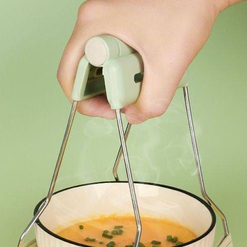 神器烫伤夹防滑提盘夹取蒸菜潮款硅胶碗器家用不锈钢二件套防厨房 商品图3