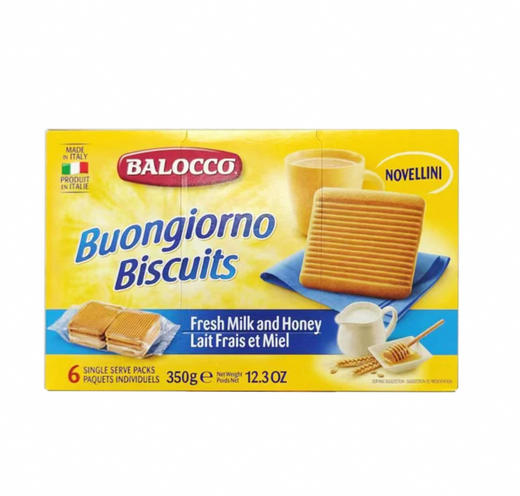 意大利 BALOCCO奶油蜂蜜饼干-350g 商品图0