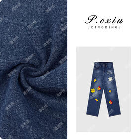 03-5潘依绣丁丁宠粉PanYiXiu/潘依绣【创意花朵刺绣减龄百搭直筒牛仔裤 D6710