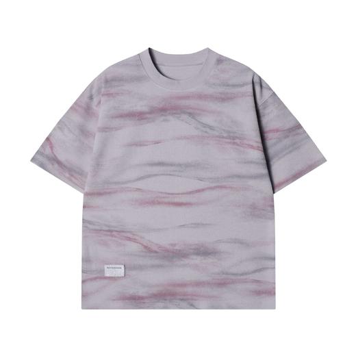 50739夏季高级感新款做旧扎染水洗肌理感短袖T恤男士2025美式半袖上衣 商品图1