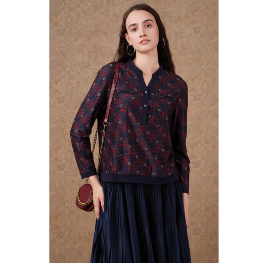 乔万尼衬衫设计感小众新款长袖上衣时尚百搭气质衬衣EI3C142 商品图1