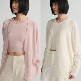 MAISON CECILE 四色/软糯亲肤羊绒羊毛慵懒感针织大开衫