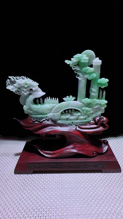 620884翡翠摆件【一路发财 一路相伴 鹿鸣蝉音】 商品图3