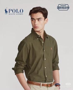 万针田岛机刺绣！拉夫劳伦牛津纺长袖衬衫