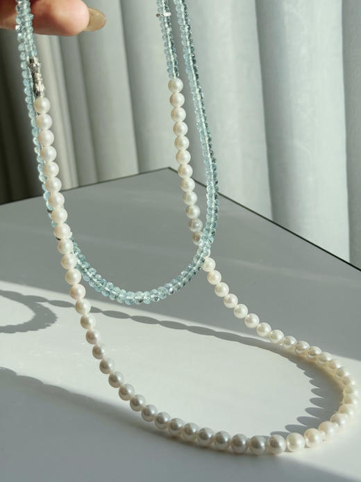 【上善若水】珍珠托帕石项链 商品图7