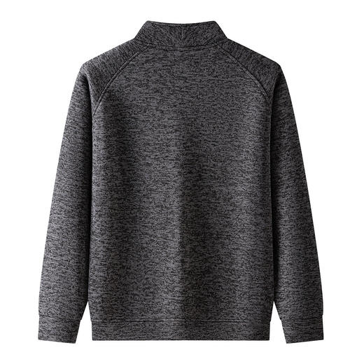 【半拉链立领】罗蒙男士外套膨体花纱外套男舒适百搭磨毛套头男拉链卫衣 商品图7