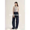 MAISON CECILE 本期bi入/两色经典宽松随性复古显瘦镰刀牛仔裤 商品缩略图1