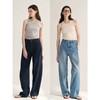 MAISON CECILE 本期bi入/两色经典宽松随性复古显瘦镰刀牛仔裤 商品缩略图0
