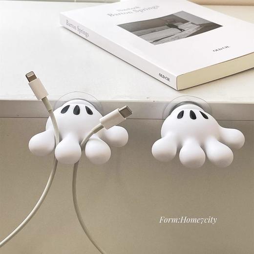 可爱绕吸盘挂钩毛巾绕器浴室无痕挂钩数据线多功能手掌牙刷架米奇 商品图4