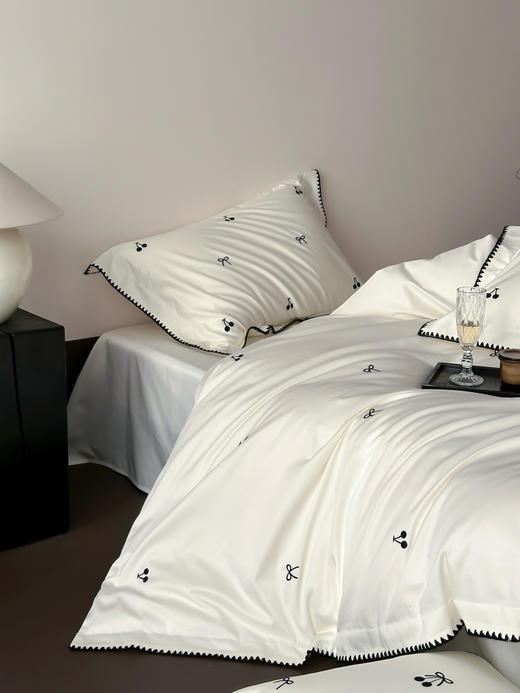 【高端全棉】2025新款100支澳棉四件套双股CR工艺  精致满绣+贝壳边 精致度满满 四季可用卧室床品 商品图11